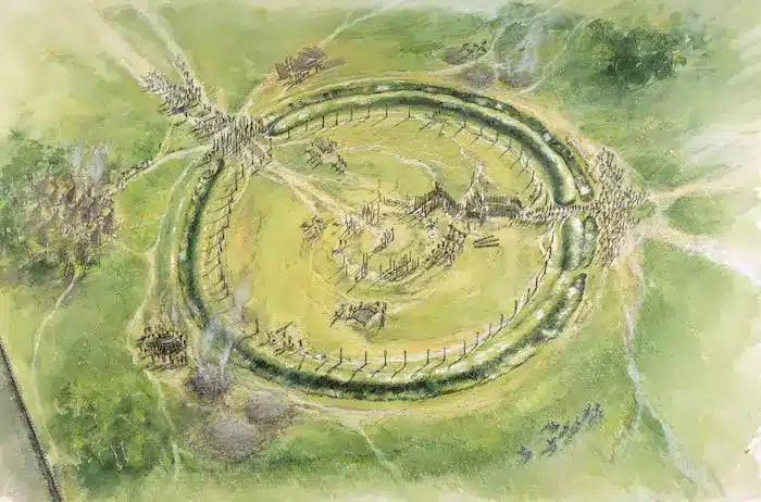 Stonehenge Phase 2, gegen 2700 BC, Bild: Heritage Image Partnership Ltd / Alamy Stock Foto