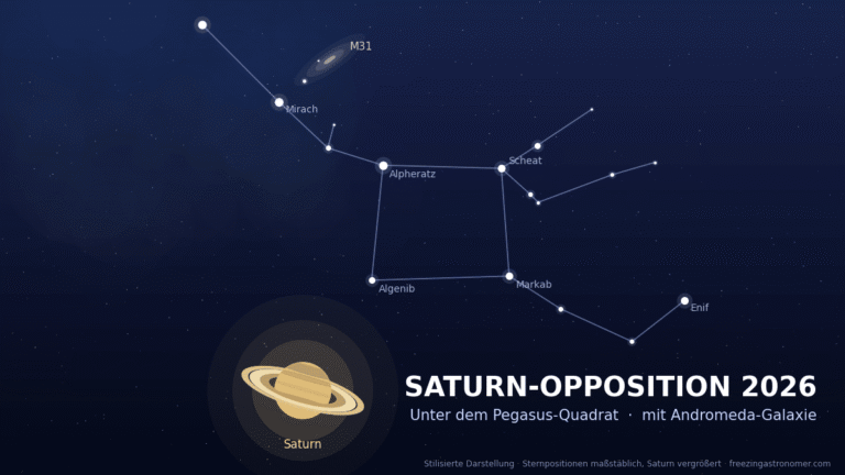 Saturn und Andromeda Oktober 2026